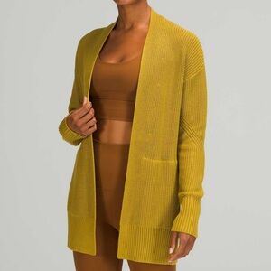 Lululemon Cashlu Sweater Wrap Cardigan Auric Gold XS/S